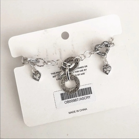 Fleur De Lis Silver Charm Bracelet - Picture 2 of 2